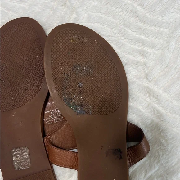 Tory Burch “Jolie” Leather Thong Sandals – Cognac Brown | Sz 7 - Picture 8 of 10